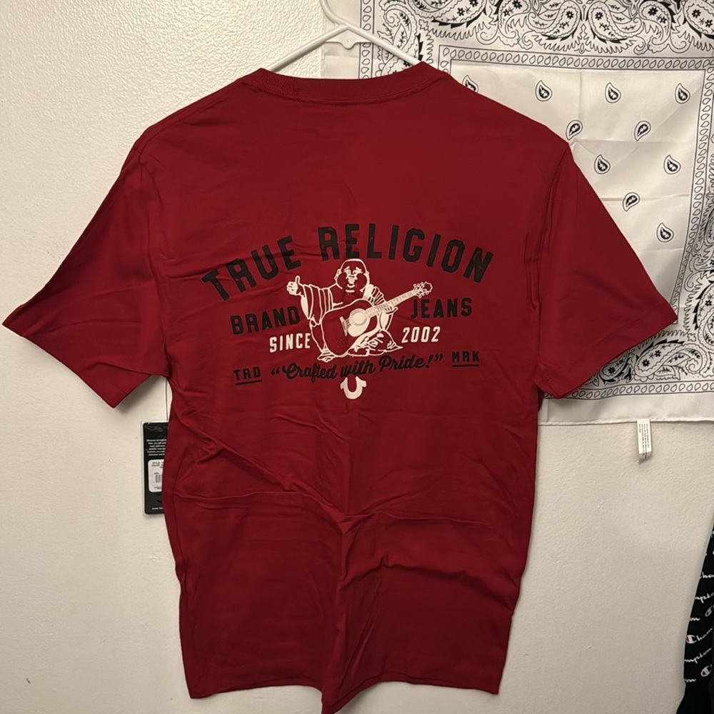 True Religion T-Shirt Burgundy
